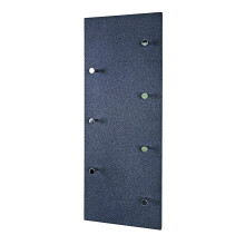 HAKU Wardrobe Chrome, Granite Finish, MDF, Metal - Dim.: W 80 cm X H 30 cm X D 6 cm, Style: Modern