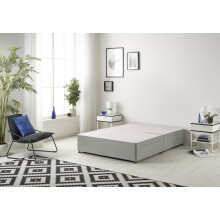 Bed Centre Galaxy Grey Fabric Divan Base Drawers And Headboard. Size 3FT 4FT 4FT6 5FT 6FT Choose Delivery Day And Date At Checkout
