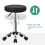 FURWOO Multi-Purpose Rolling Stool with Wheels for Spa - Adjustable Drafting Stool (Black) 5