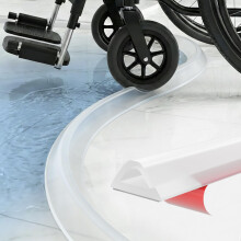 Nayotaa Wet Room Floor Barrier Flexible Water Barrier 250cm (Transparent) - Leakproof Shower and Sink Seal