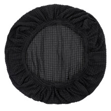 Exircy Office Chair Seat Cover, Stretchable Removable Washable Desk Chair Cover Black Elastic Chairs Seat Slipcovers with Tie Straps 17.7"-21.7"