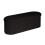 PINPLUS Foldable Oval Ottoman Storage Bench, Black, 110x38x38 cm 1