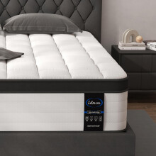 LETMOON 4FT6 Double Mattress, 25cm Pocket Sprung & Memory Foam Hybrid Bed