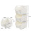 Obstnny 3-Pack Plastic Kitchen Stacking Storage Baskets Racks, White 5