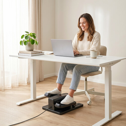 SPORTNOW Under Desk Elliptical Machine with Manual & Auto Modes 1