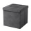 Oak & Tea Storage Ottoman, Foldable Storage Bench, Small Footrest, Cube Storage Unit, 1 Storage Boxes with Lid, Footstool 1