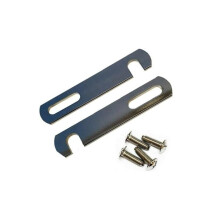 Just Accessories Divan Bed Base Link Bars with Adjustable Fittings, Silver, Joiner Plate with M8 Screws 98mm-200mm (4, 98mm)