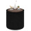 PINPLUS Round Ottoman Storage Box, Folding Stool, Black, 43x43x45 cm 1