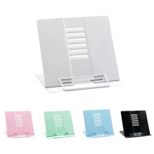 Garegce Metal Book Stand Folding, Book Holder, Cookbook Stands 6-Position Adjustable Height for Reading Rack, Tablet, Mobile Phone