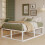 EMODA Small Double Bed Frame 4ft with Sturdy Slats Support, White 1