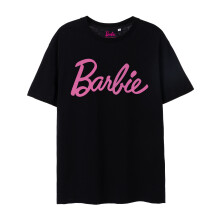 (XX-Large) Barbie Short Sleeved T-Shirt (Womens Black)