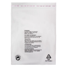 TP4U - 100 Self Seal Garments Bags 10'' x 12'' Clear Plastic Resealable Polypropylene Transparent Safety Warning Clothes Shirt T-Shirt Display
