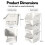 Yesdate 3 Pack Stackable Storage Drawers, Plastic Closet Organiser Baskets 2