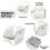 Yesdate 3 Pack Stackable Storage Drawers, Plastic Closet Organiser Baskets 3