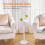 HOOBRO Round Side Table, Small Bedside Table, Drink Tables, Accent Round Table with Pedestal 5