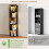 64.8 " Corner Wood Bookcase with Body Sensor LED for Home Office,Black 5