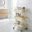 ASPECT 3-Tier Storage Rolling Cart, Vanilla, 43x35x78.5cm 3