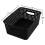 CadineUS 6-pack Black Woven Plastic Storage Baskets Organizing Bins 2