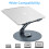 Swivel Laptop Stand for Desk, Adjustable Height Aluminum Computer Stand with 360 Rotating Base, Foldable Ergonomic Riser 3