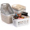 DEAYOU 9 Pack Plastic Storage Basket, Small Pantry Organizer Basket Bins, Rectangular Storage Tray Basket Container with Handle for Shelf, Household 4