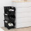 Morcte 3 Tier Stacking Baskets Storage Veg Rack Plastic Stackers, Black 5