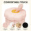 PINPLUS Small Folding Storage Ottoman with Lid, 32x32x29 cm, Pink 5