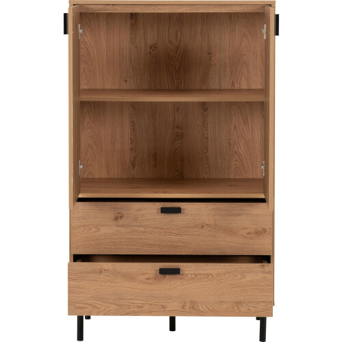 Seconique Seconique Leon 2 Door 2 Drawer Cabinet in Medium Oak Effect 2