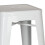 hjh OFFICE Barstool bistro stool VANTAGGIO HIGH metal stackable sturdy bistro stool white 2