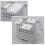 Xowine Set of 3 Plastic Stackable Storage Baskets, Gray Stacking Basket 3