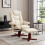 Homcom HOMCOM Reclining Armchair with Footstool and Adjustable Backrest, Cream 1
