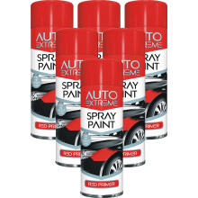 6 x 250ml Red Primer Spray Paint Aerosol Car Bike