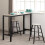 Seconique Seconique Athens Breakfast Bar Table and 2 Chairs Set in Concrete Effect 2