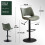 YOUNUOKE Bar Stools Set of 2, Adjustable Breakfast Bar Stools, Green 2
