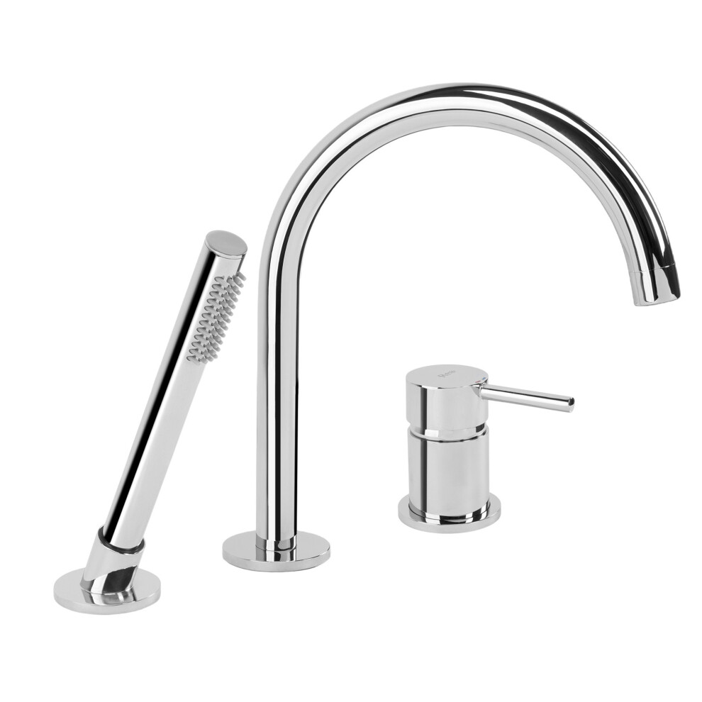 Rea - Lungo 3-Hole Bath Fitting Chrome 23.5 x 6.5 x 27.5 cm - Image 2