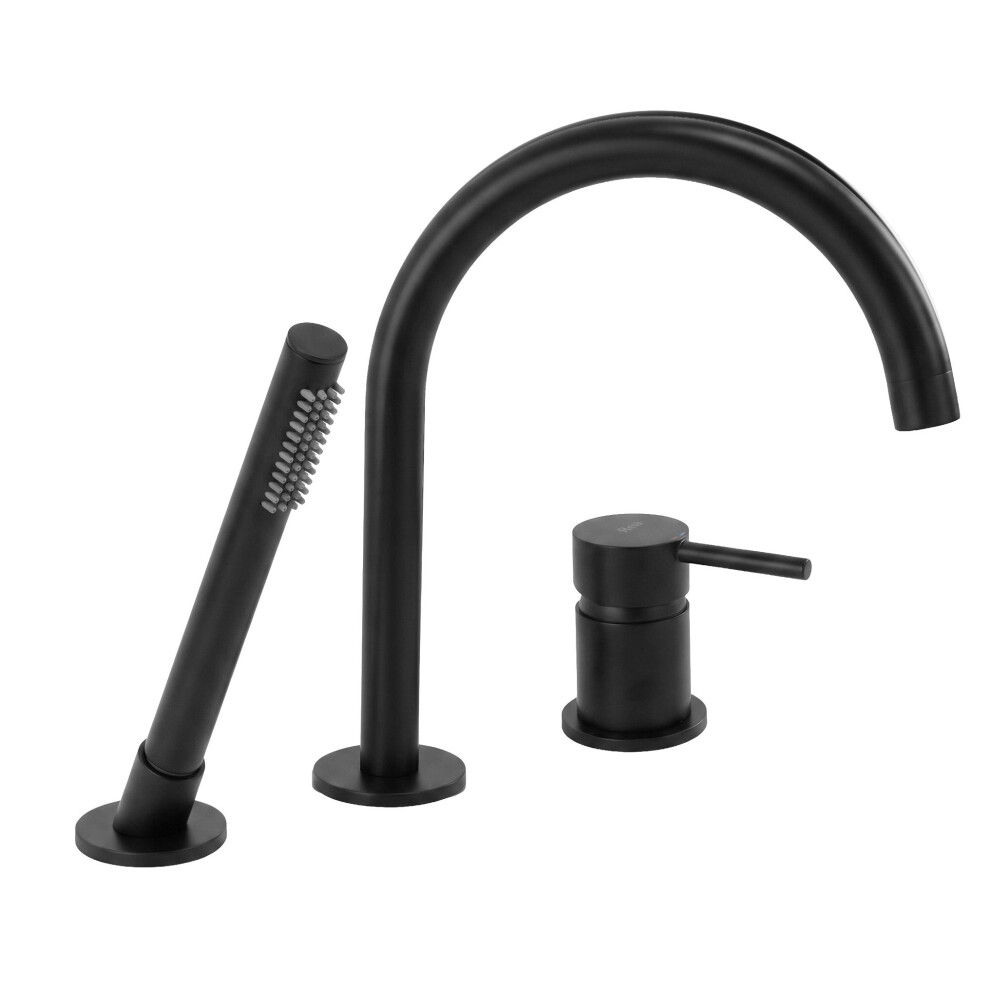 3-Hole Bathtub Faucet Rea Lungo Black