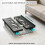 Hmfmdy CPU Stand for PC, Desktop Computer Tower Stand, Adjustable CPU Holder, Universal Mobile PC Stand with Rolling Lockable Castors 2