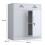 JINGUR Metal Storage Cupboard with Locking Doors and 2 Drawers (White) 4