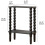 JERX 3-Tier Narrow Side Table Small End Table Walnut Brown 2