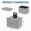 LOFTEY Small Ottoman Storage Box, Foldable Foot Stool with Lid, Grey 2