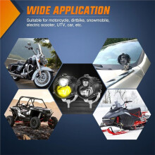 Motorrad-Fahrlicht 2,7 Zoll Weiß Amber Spot Nebelscheinwerfer IP67 Wasserdicht Offroad-Licht für Dirt Bike ATV UTV