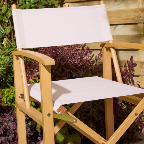 Rowlinson Rowlinson Ascot Folding Directors Chair - Natural 1