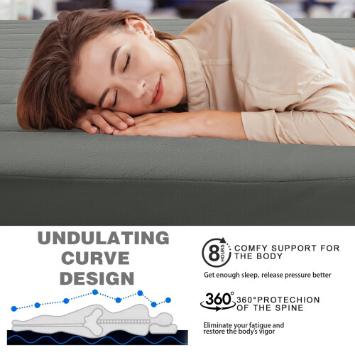 MeMoreCool Roll Up Floor Mattress Single 190x90cm, Dark Gary 1