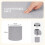 PINPLUS Round Ottoman Storage Box, Folding Stool, Grey, 43x43x45 cm 3