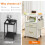 Printer Stand with 2 Fabric Drawers Mobile File Cabinet,End Table On Wheel 5