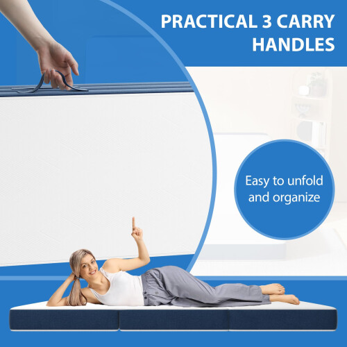 DEWINNER Folding Mattress Double, 135x190x15cm 1
