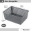 Afromy Set of 3 Plastic Storage Baskets, Rectangular Weave Storage Basket Bin, Grey 2