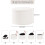 PINPLUS Round Ottoman Storage, Convertible Table, Cream White, 56x56x40 cm 3