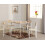 Seconique Seconique Riley Large Dining Set with 4 Dining Chairs,White/Light Oak 4