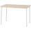 Seconique Seconique Riley Large Dining Set with 4 Dining Chairs,White/Light Oak 2