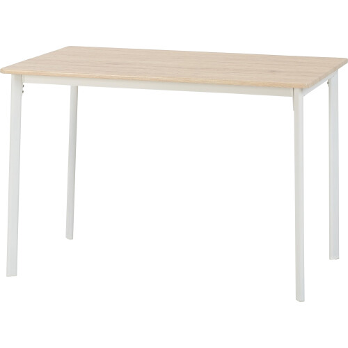 Seconique Seconique Riley Large Dining Set with 4 Dining Chairs,White/Light Oak 1